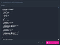 Screenshot of JSON Exporter