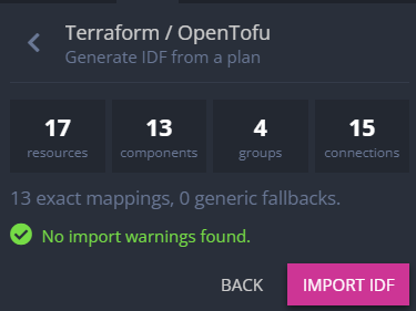 Screenshot of Terraform / OpenTofu Import