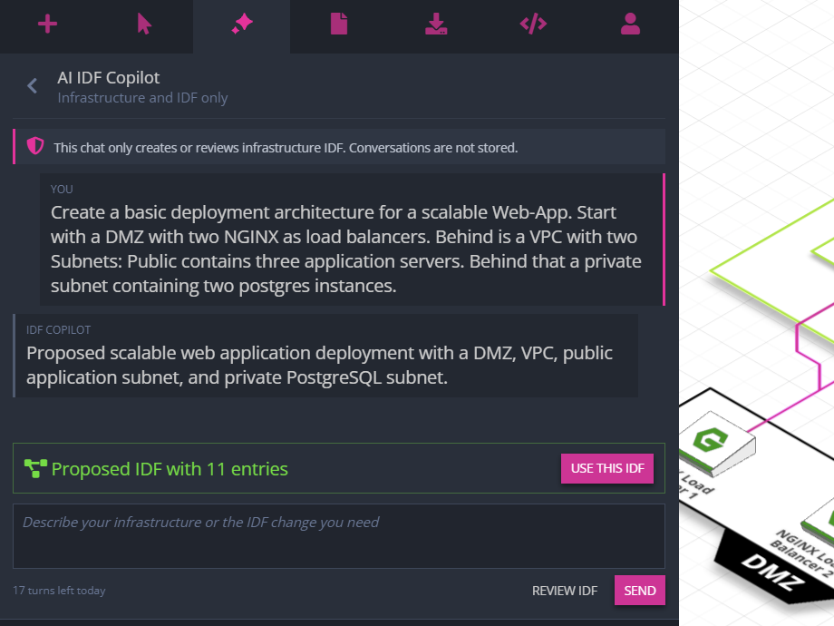 Screenshot of Create and Edit Diagrams via AI Chat